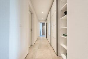 Flur Einbauschrank Garderobe weiss grau